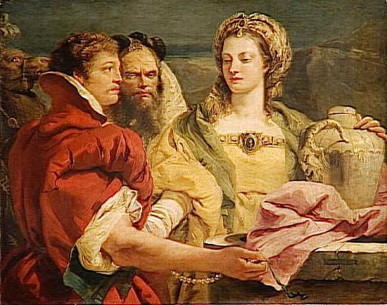 Giovanni Domenico Tiepolo Rebecca at the Well oil painting picture